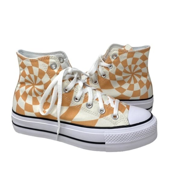 Converse Chuck Lift Platform Sneaker Orange Candy Canvas Shoe Women Size A10010C - Picture 6 of 10
